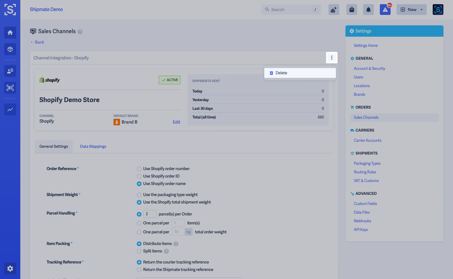 Shipmate - Delete Shopify Channel Highlighted Shipmate - Delete Shopify Channel Highlighted