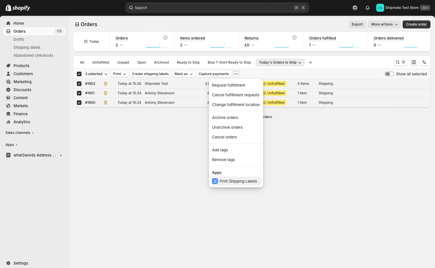 Shopify - More Actions