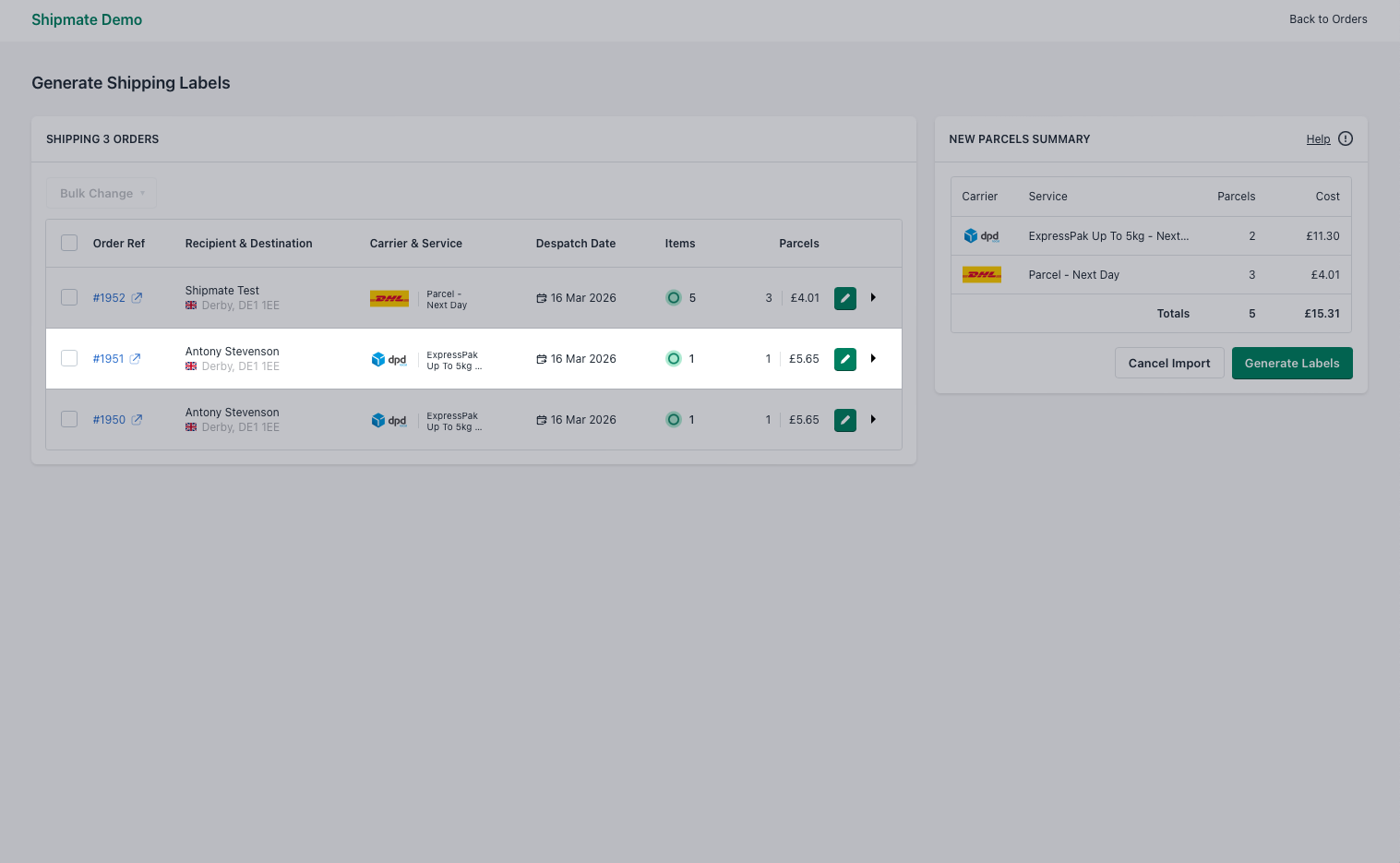 Shopify - Print Shipping Labels