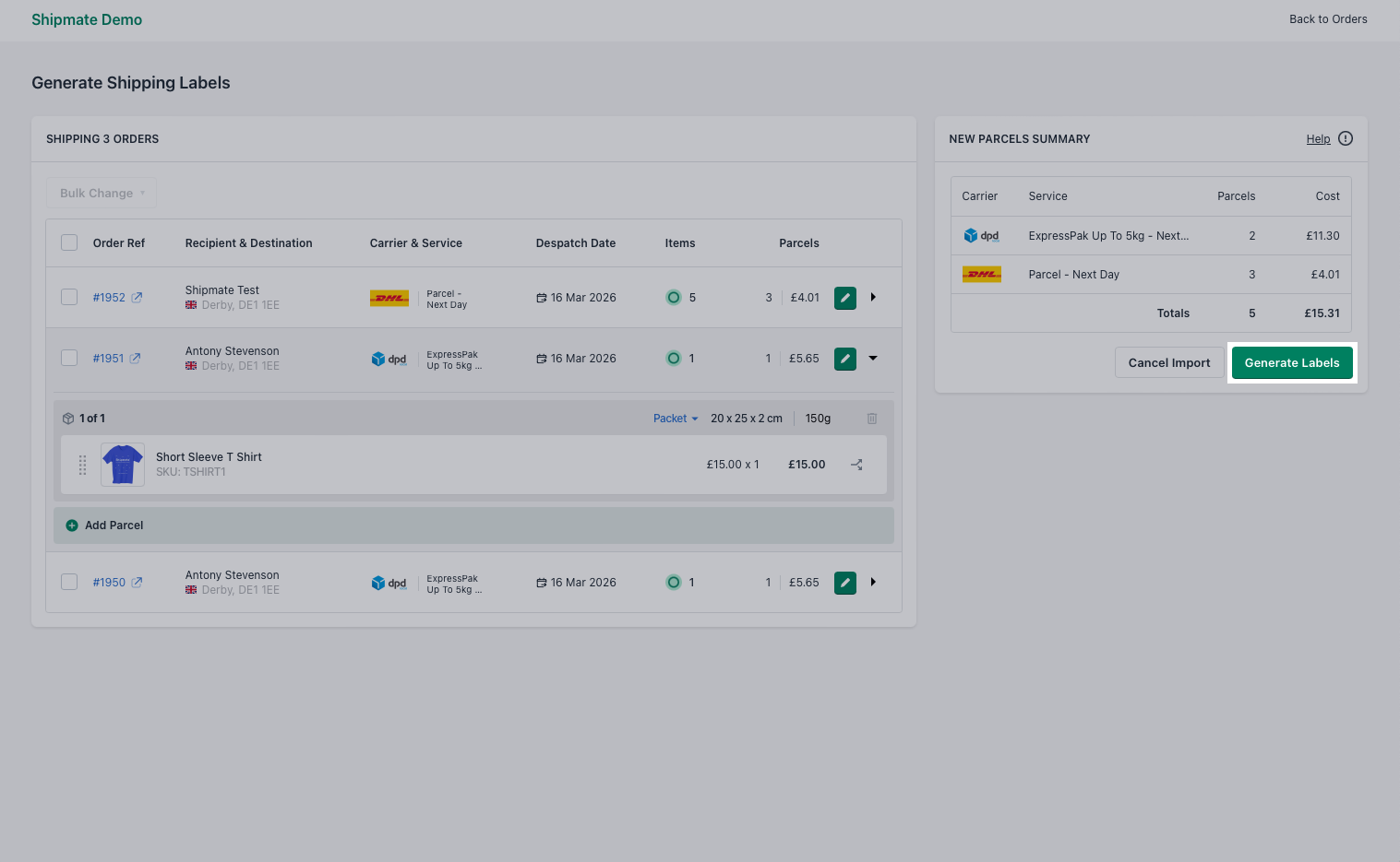 Shopify - Print Shipping Labels