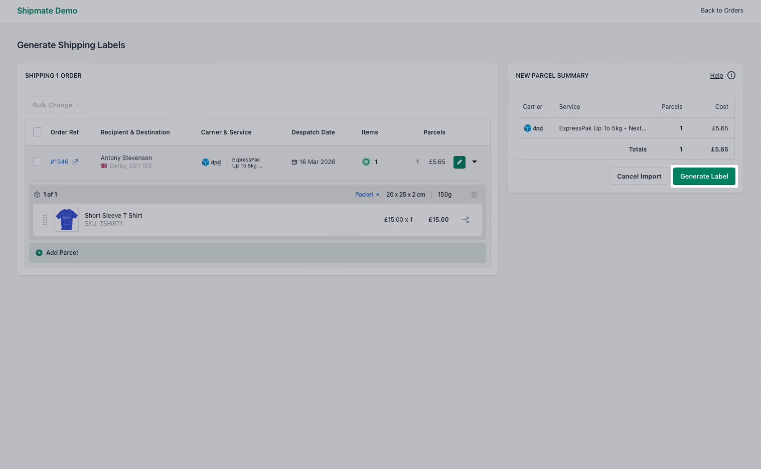 Shopify - Generate Labels