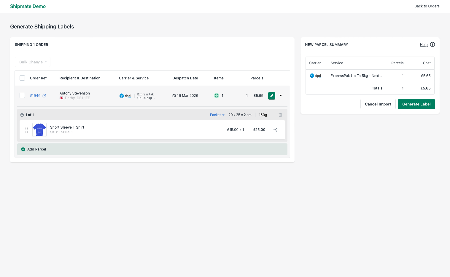 Shopify - Import Orders