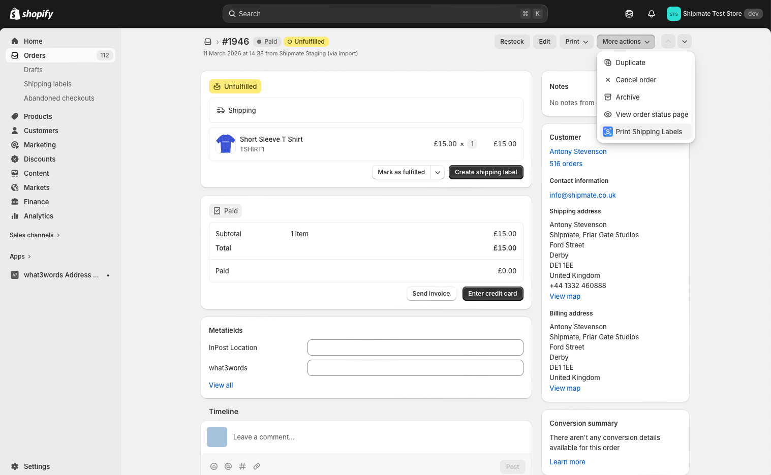 Shopify - More Actions