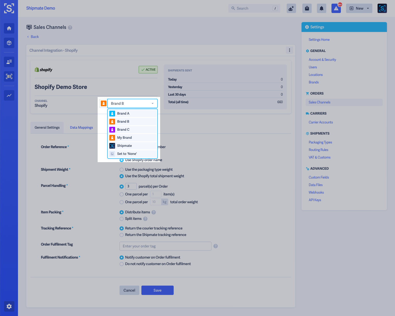 Shipmate - Shopify Plugin Brand List