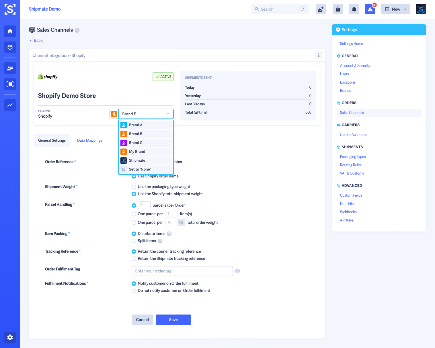 Shipmate - Shopify Plugin Brand List