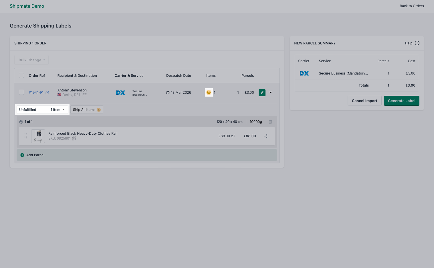 Shipmate - Shopify Plugin - Ship with Multiple Fulfilments