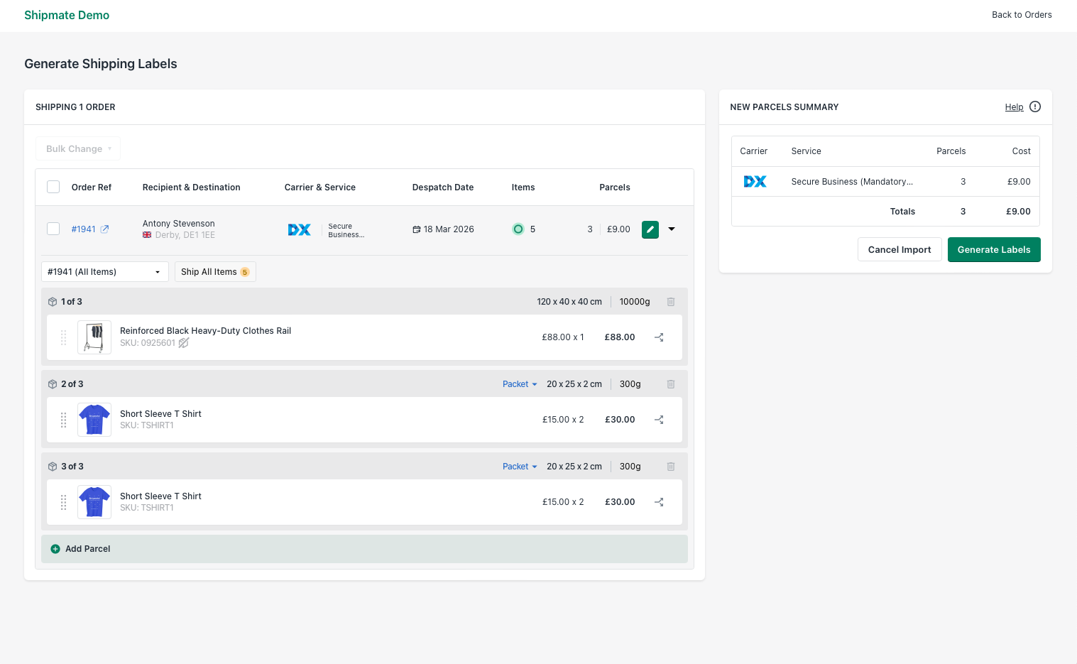 Shipmate - Shopify Plugin - Ship with Multiple Fulfilments - Ship All Items