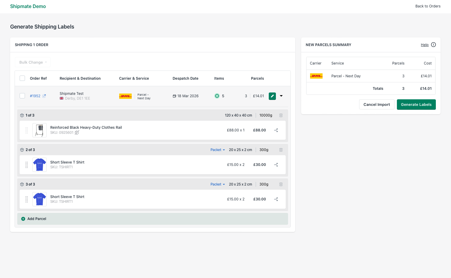 Shopify - Non-Packable Items