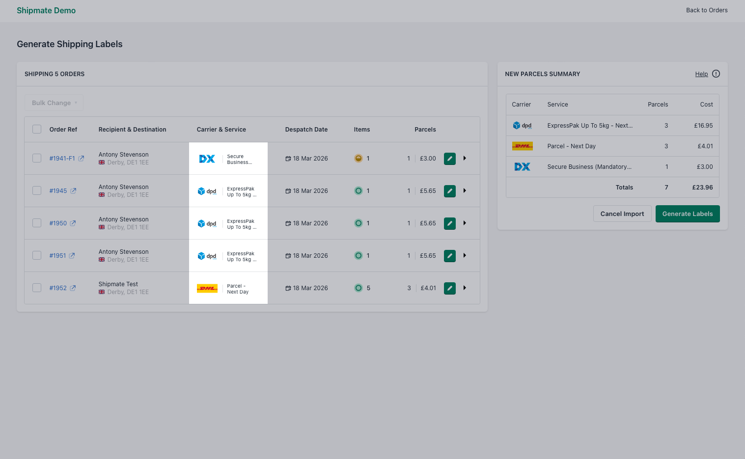 Shopify - Routing Rules Example