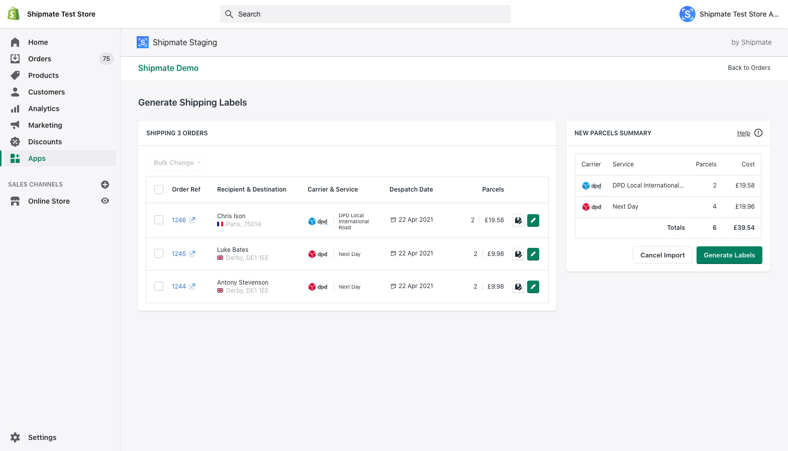 Shipmate - Shopify - Updated number of parcels Shipmate - Shopify - Updated number of parcels