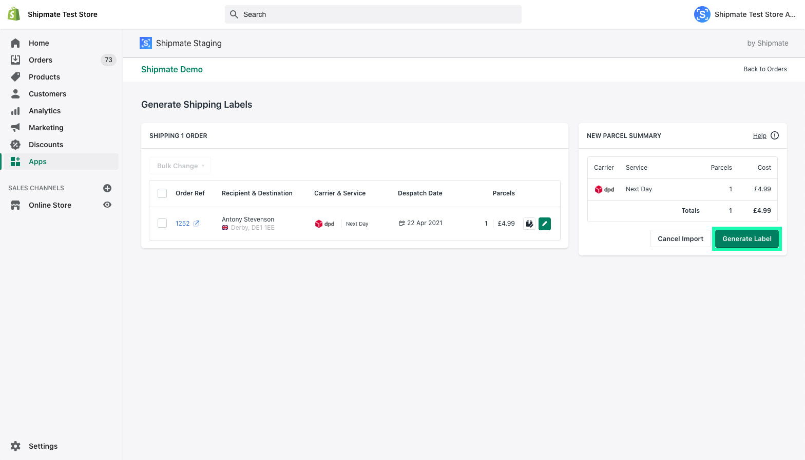 Shopify - Generate Labels Shopify - Generate Labels