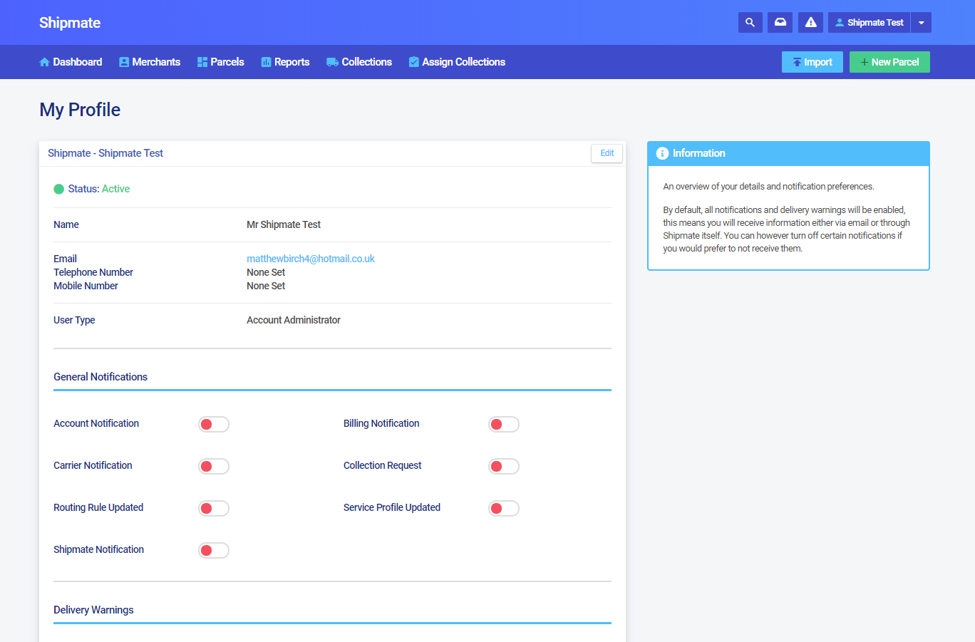 Shipmate Profile Page