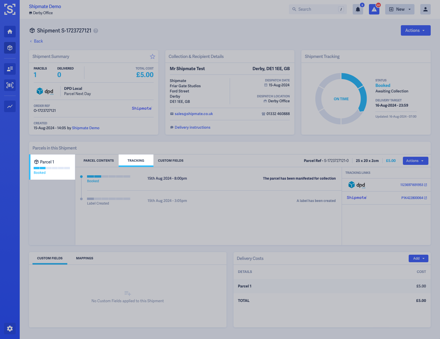 Shipmate - View Shipment - Parcel Tracking Shipmate - View Shipment - Parcel Tracking