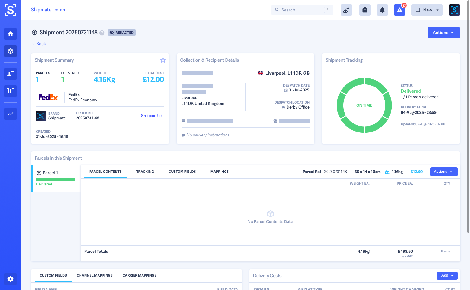 Shipmate - Redacted Shipment Sample