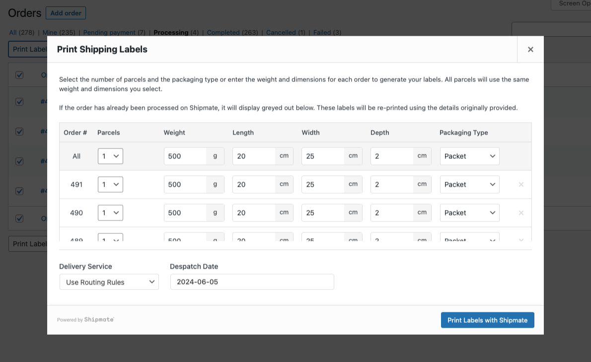 WooCommerce - Print Multiple Shipping Labels WooCommerce - Print Multiple Shipping Labels
