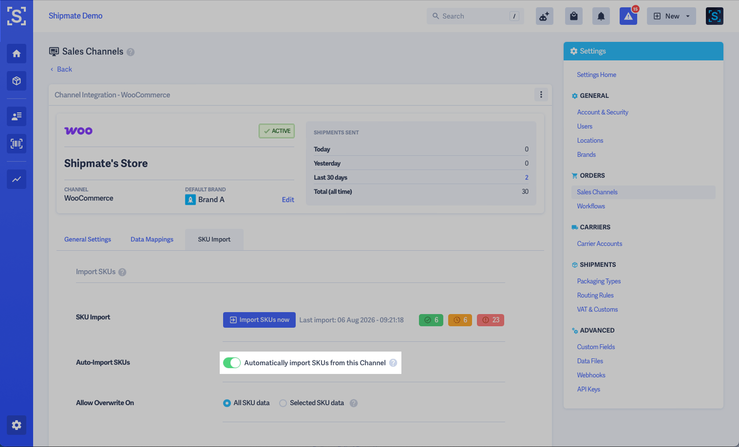 Shipmate - WooCommerce SKU Import - Auto-Import SKUs