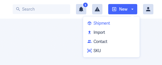Shipmate - New Shipment Button