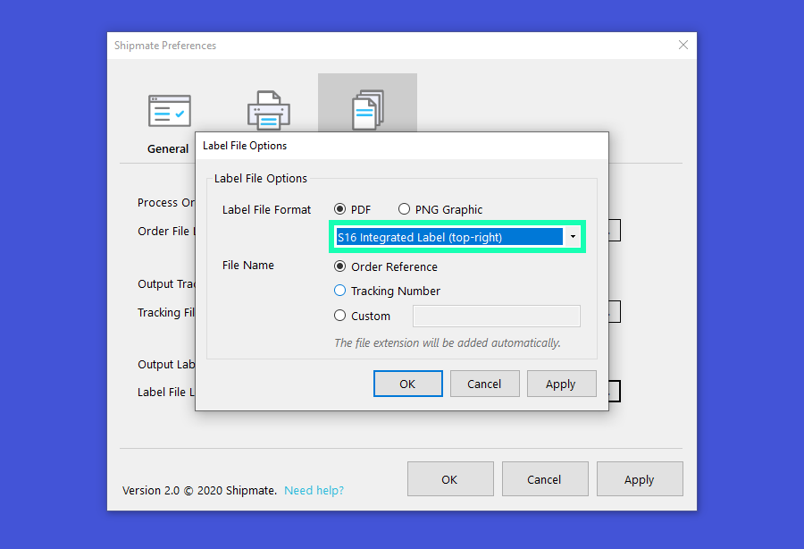 shipmate Label File Output Options Pdf Template Locator