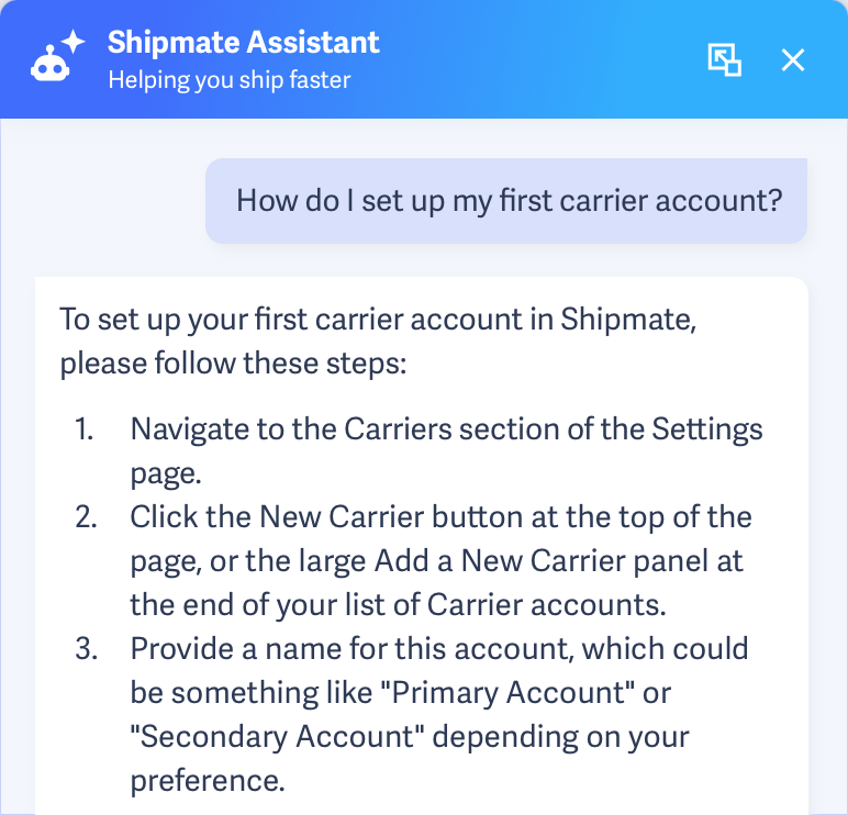 Shipmate AI Assistant Chat