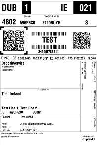 Print sample parcel labels