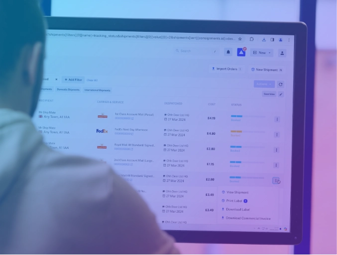 Shipmate shipping software in use
