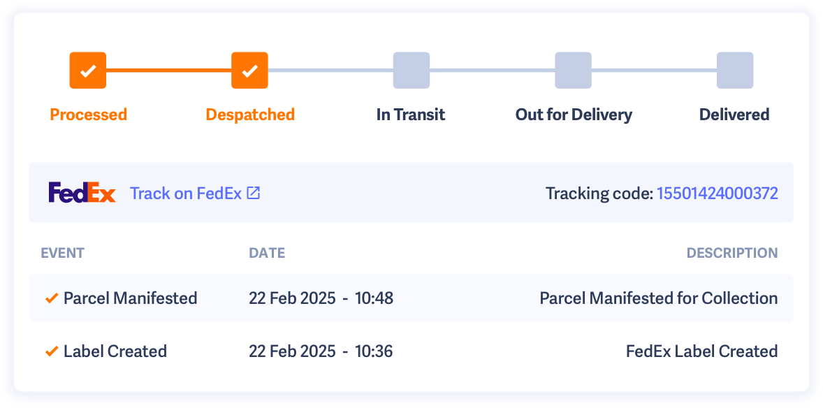 Track deliveries from multiple carriers in one platform