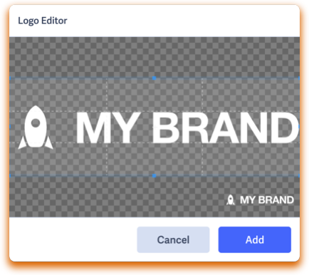 Brand Tracking Portal logo editor
